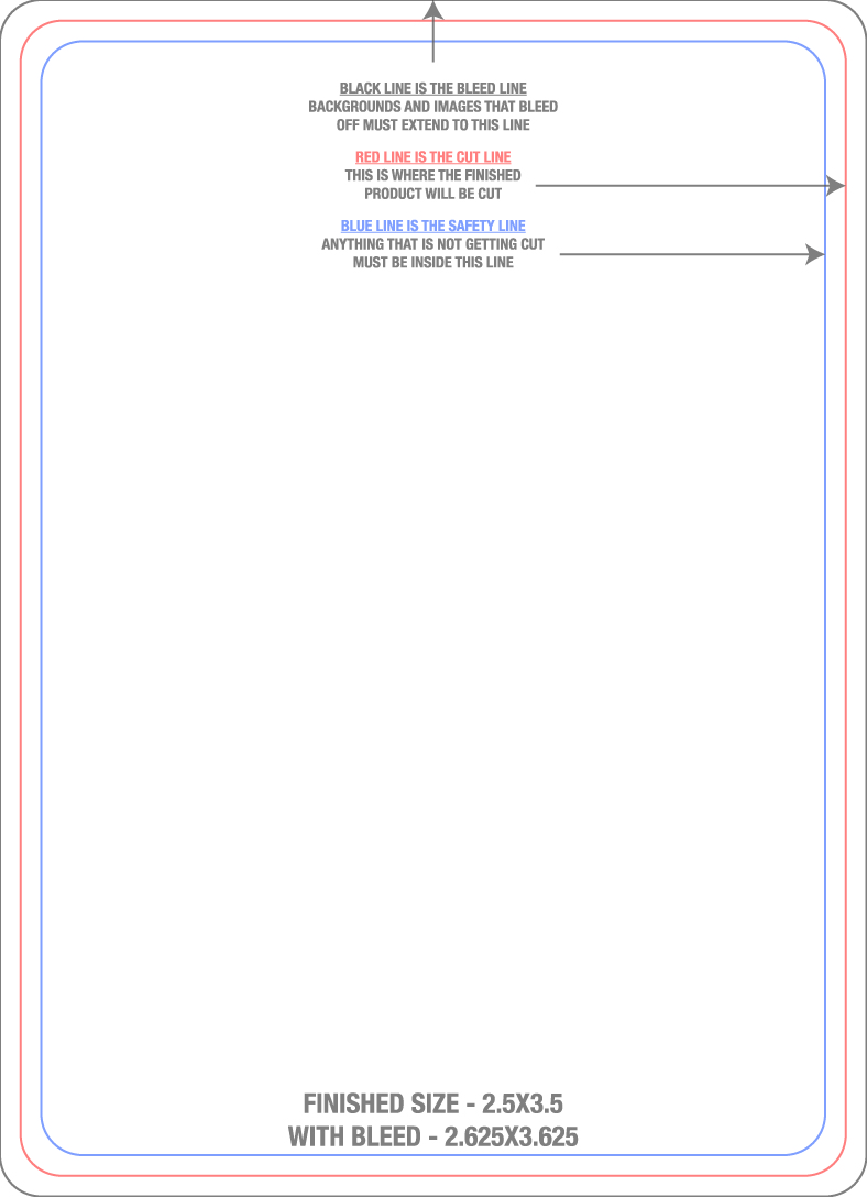 Roll Labels & Stickers 2.5" x 3.5" Rectangle Roll (Vertical) template