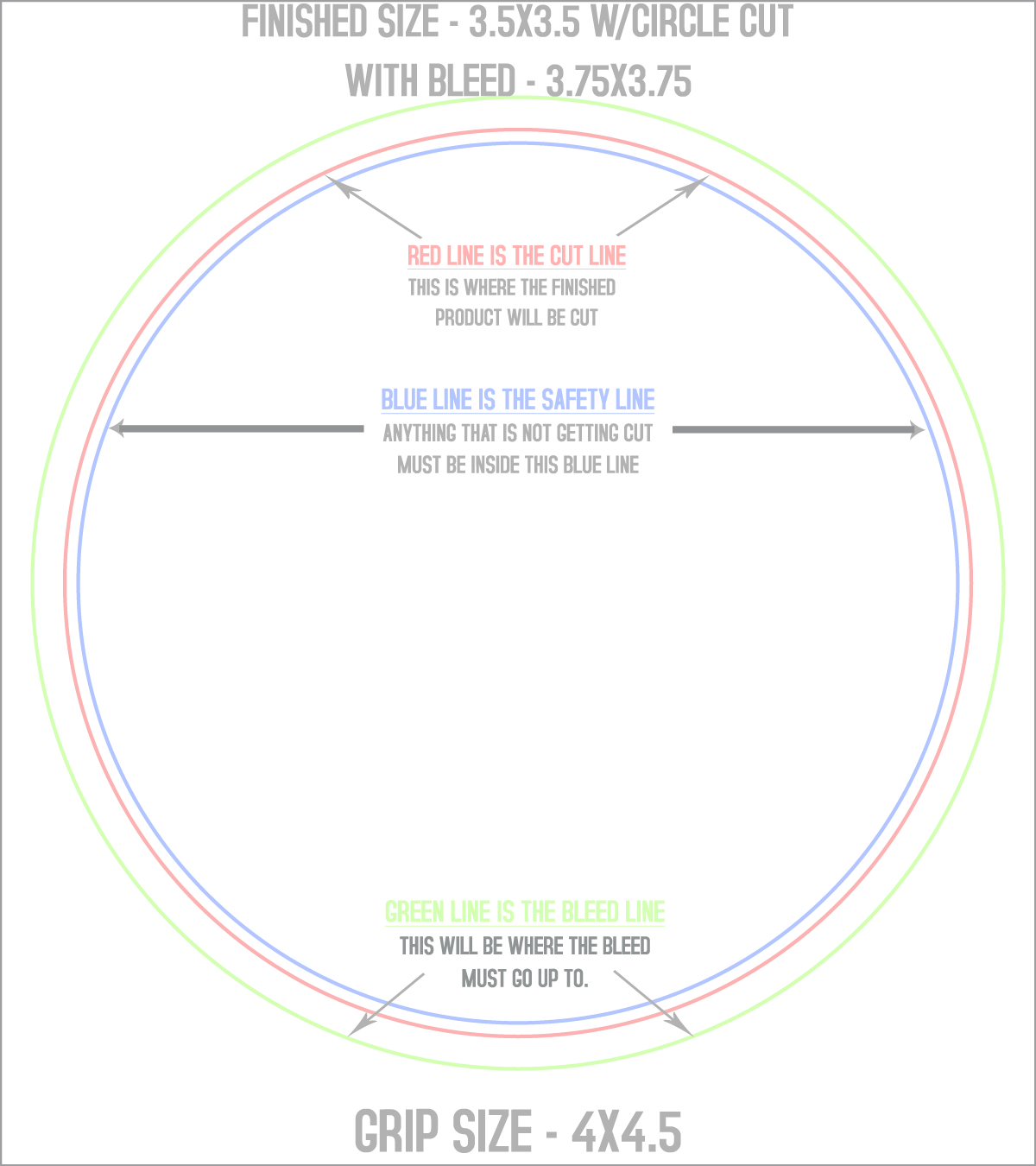 Roll Labels & Stickers 3.5" x 3.5" Round template