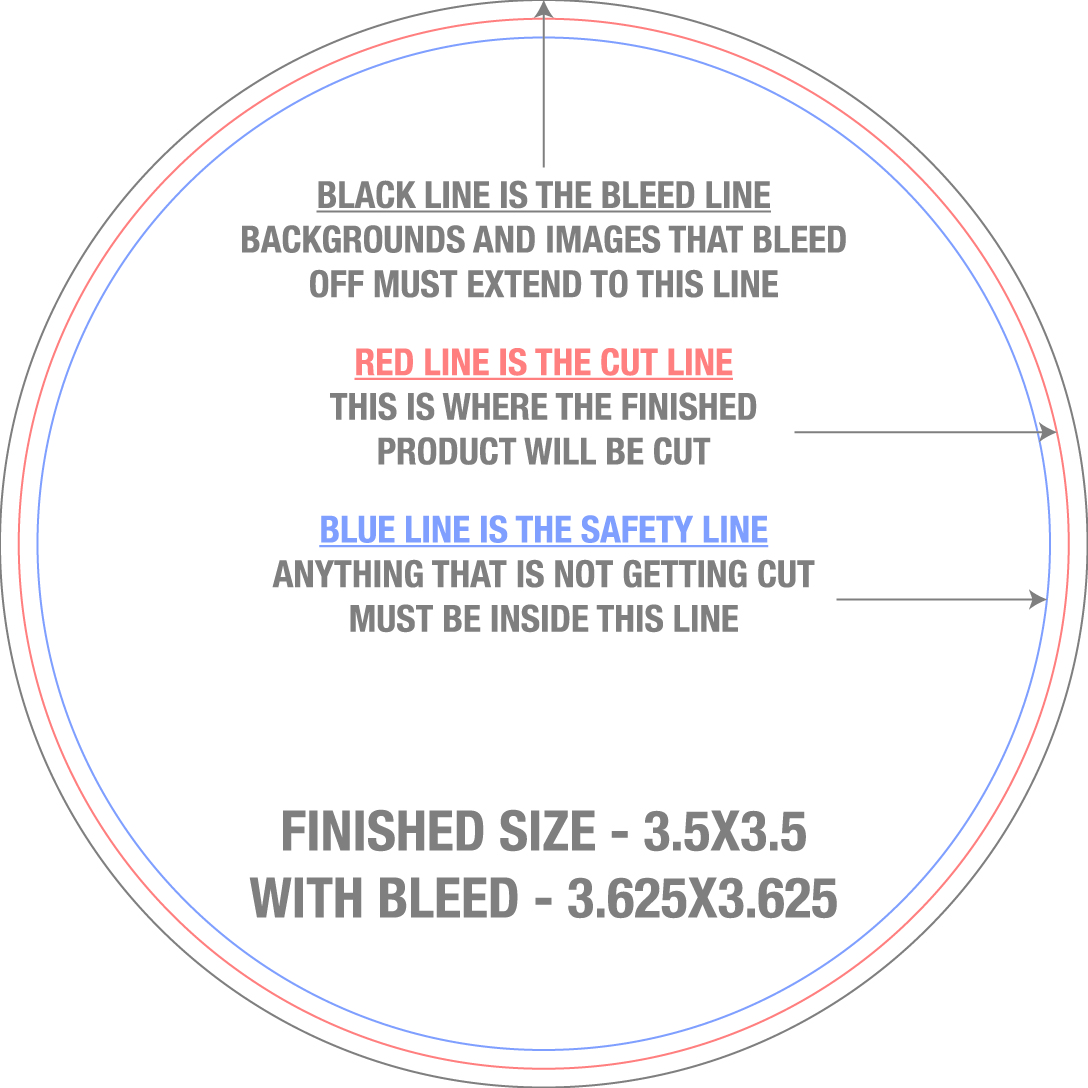 Roll Labels & Stickers 3.5" x 3.5" Circle Roll template