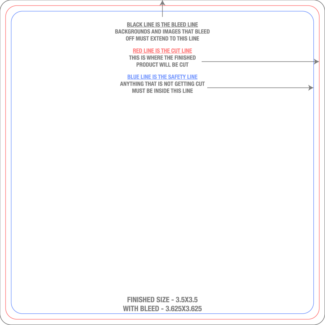Roll Labels & Stickers 3.5" x 3.5" Square Roll template
