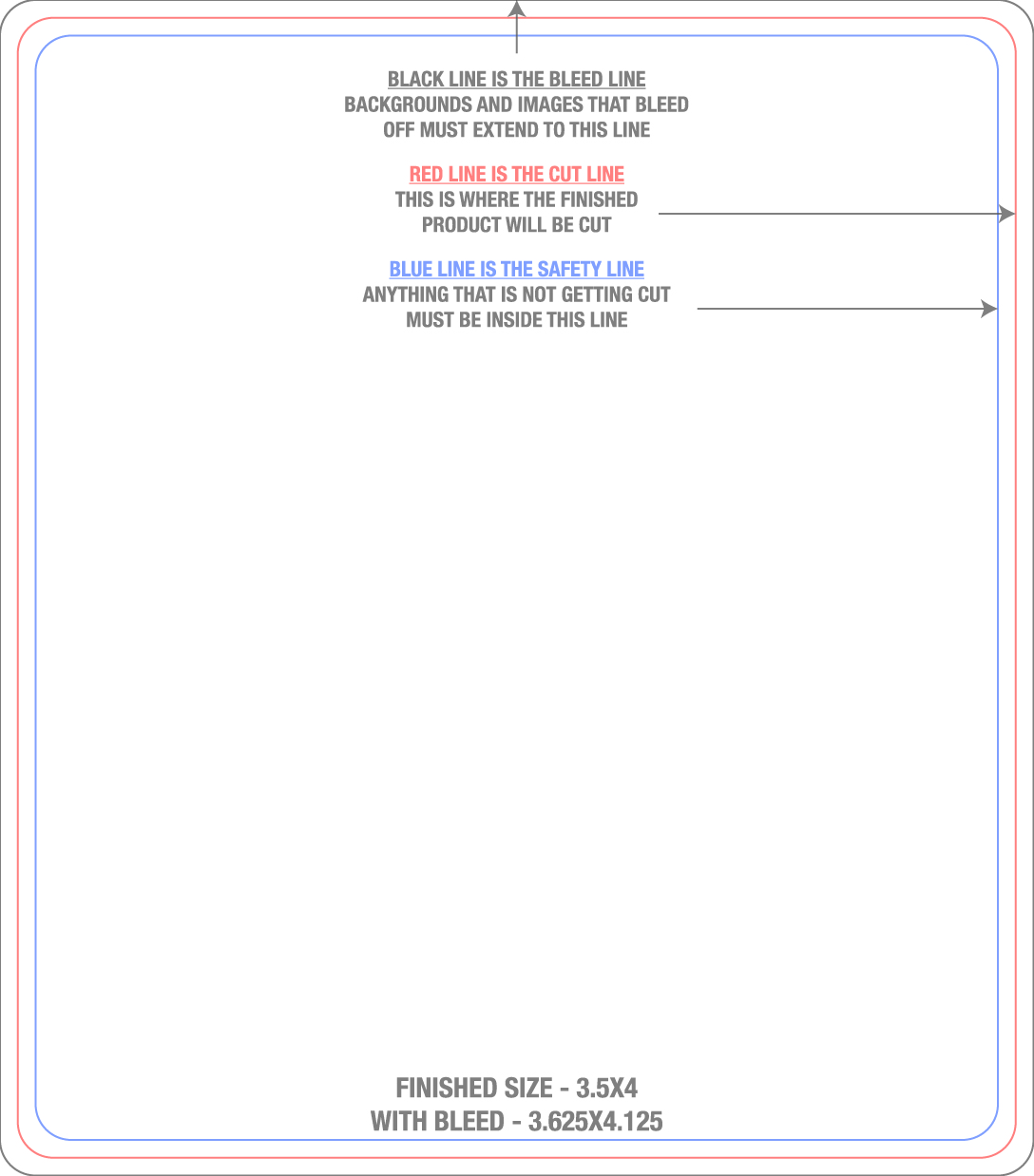 Roll Labels & Stickers 3.5" x 4" Rectangle (Vertical) template