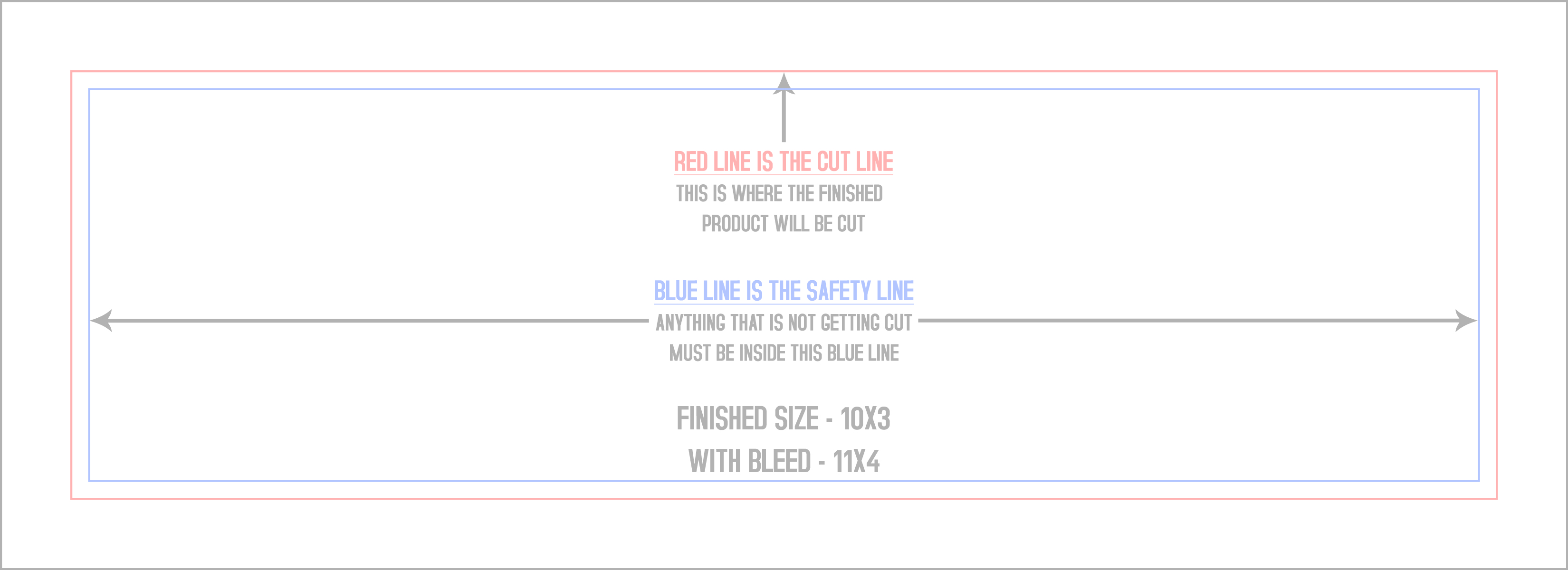Roll Labels & Stickers 3" x 10" Horizontal template