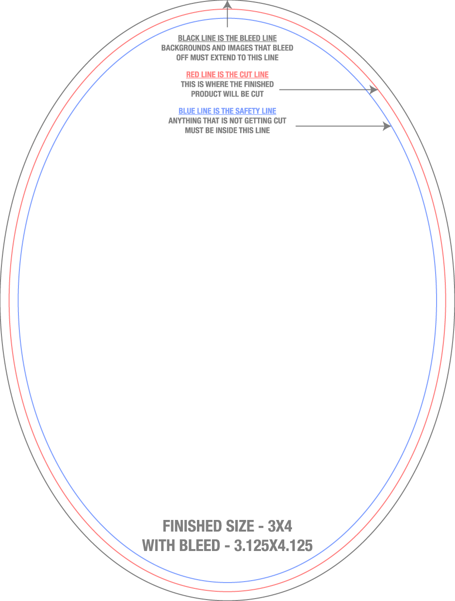Roll Labels & Stickers 3" x 4" Oval Roll (Vertical) template