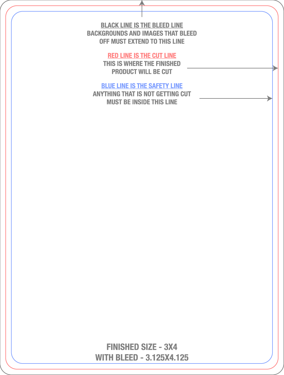 Roll Labels & Stickers 3" x 4" Rectangle Roll (Vertical) template