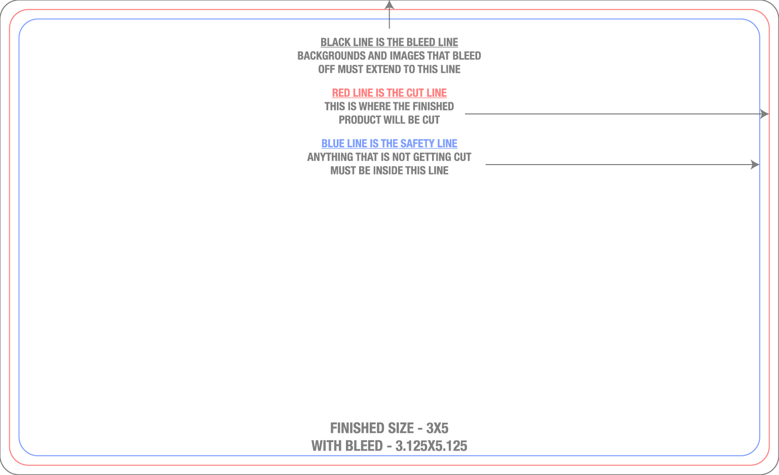 Roll Labels & Stickers 3" x 5" Rectangle Roll (Horizontal) template