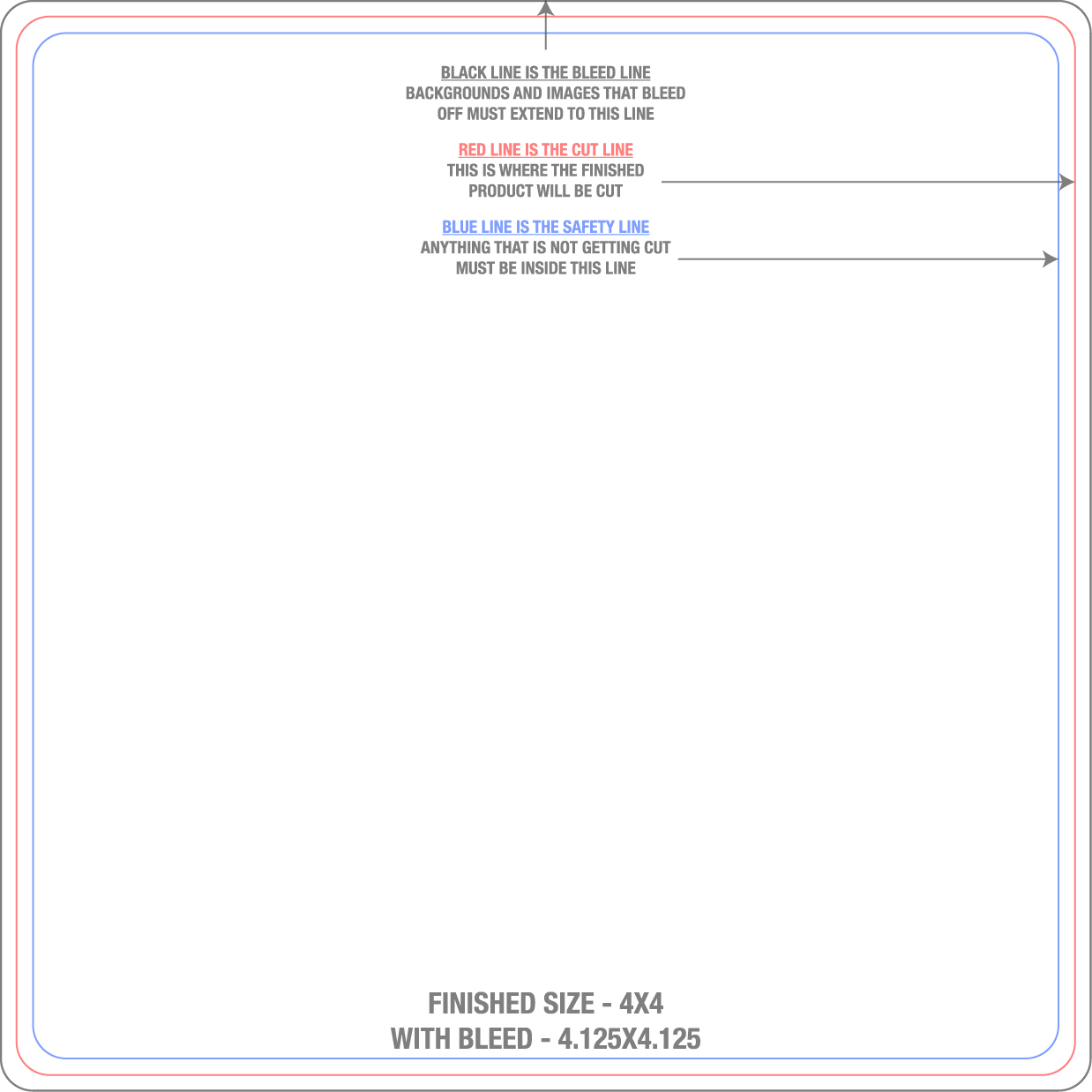 Roll Labels & Stickers 4" x 4" Square Roll template