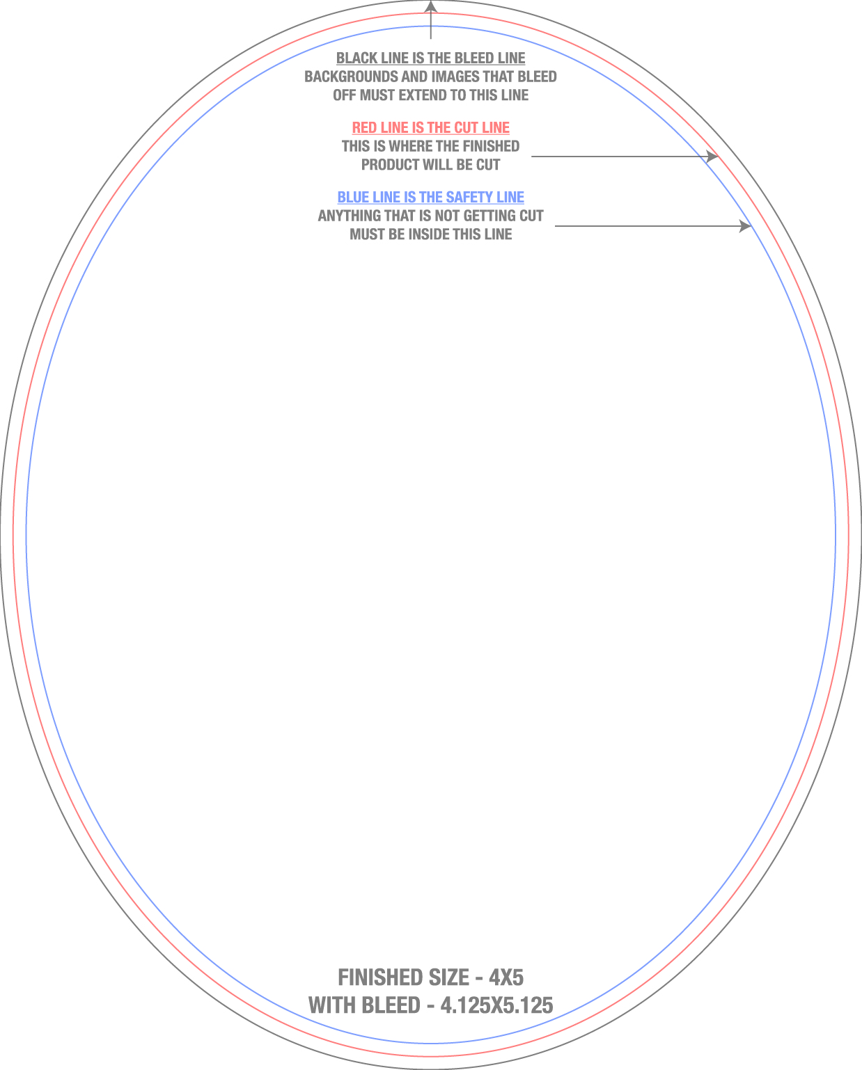 Roll Labels & Stickers 4" x 5" Oval Roll (Vertical) template