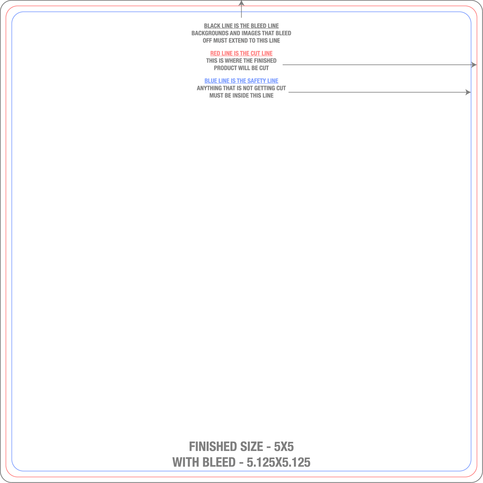 Roll Labels & Stickers 5" x 5" Square Roll template