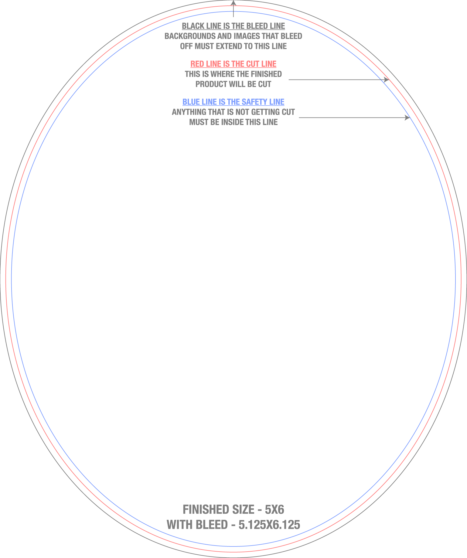 Roll Labels & Stickers 5" x 6" Oval Roll (Vertical) template