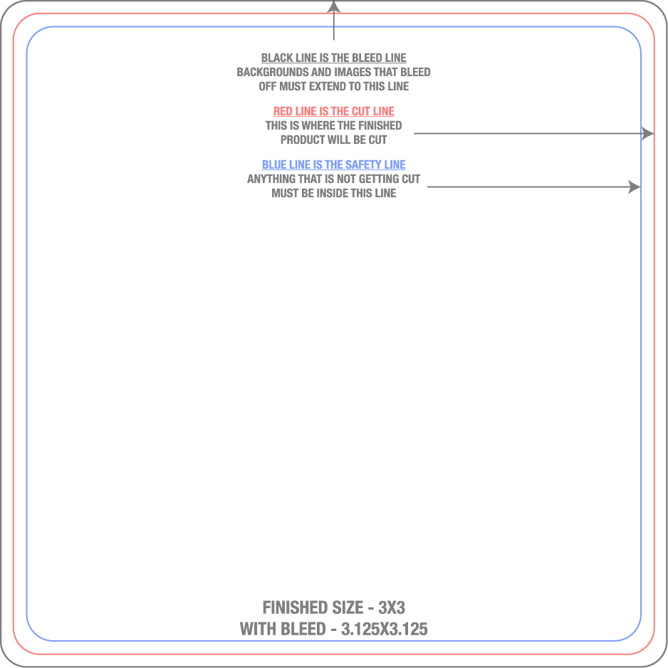 Roll Labels & Stickers 3" x 3" Square Roll template