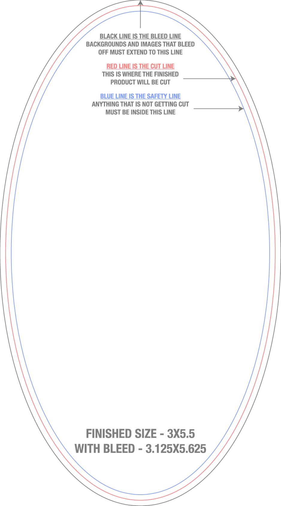 Roll Labels & Stickers 3" x 5.5" Oval Roll (Vertical) template