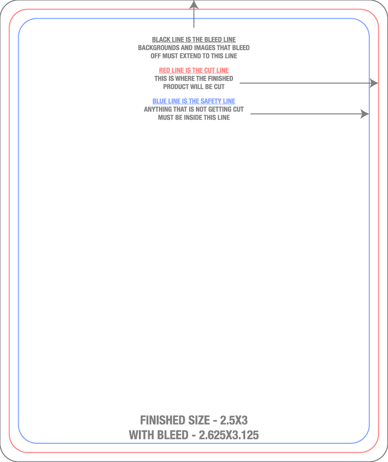 Roll Labels & Stickers 2.5" x 3" Rectangle (Vertical) template