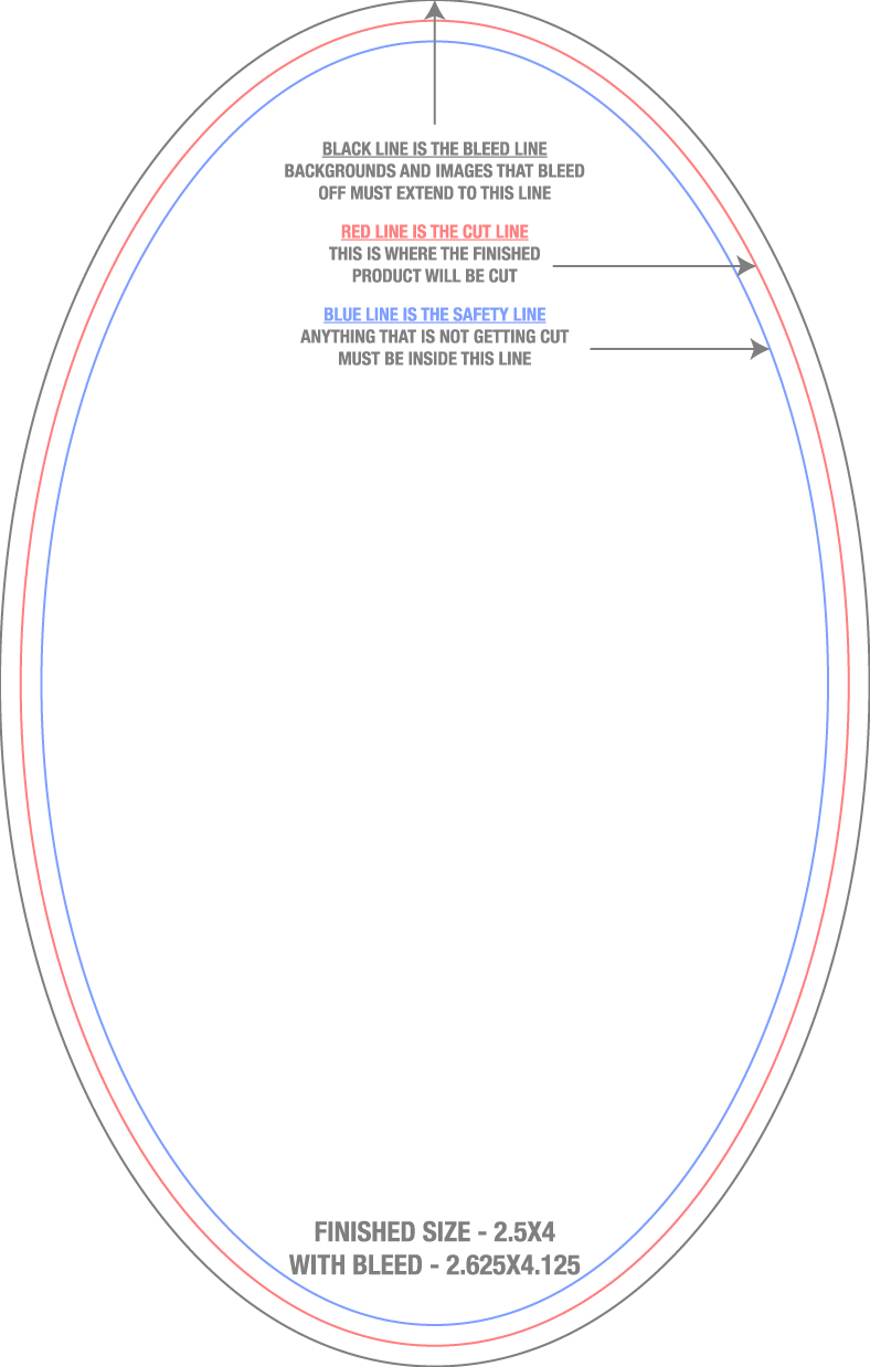 Roll Labels & Stickers 2.5" x 4" Oval Roll (Vertical) template