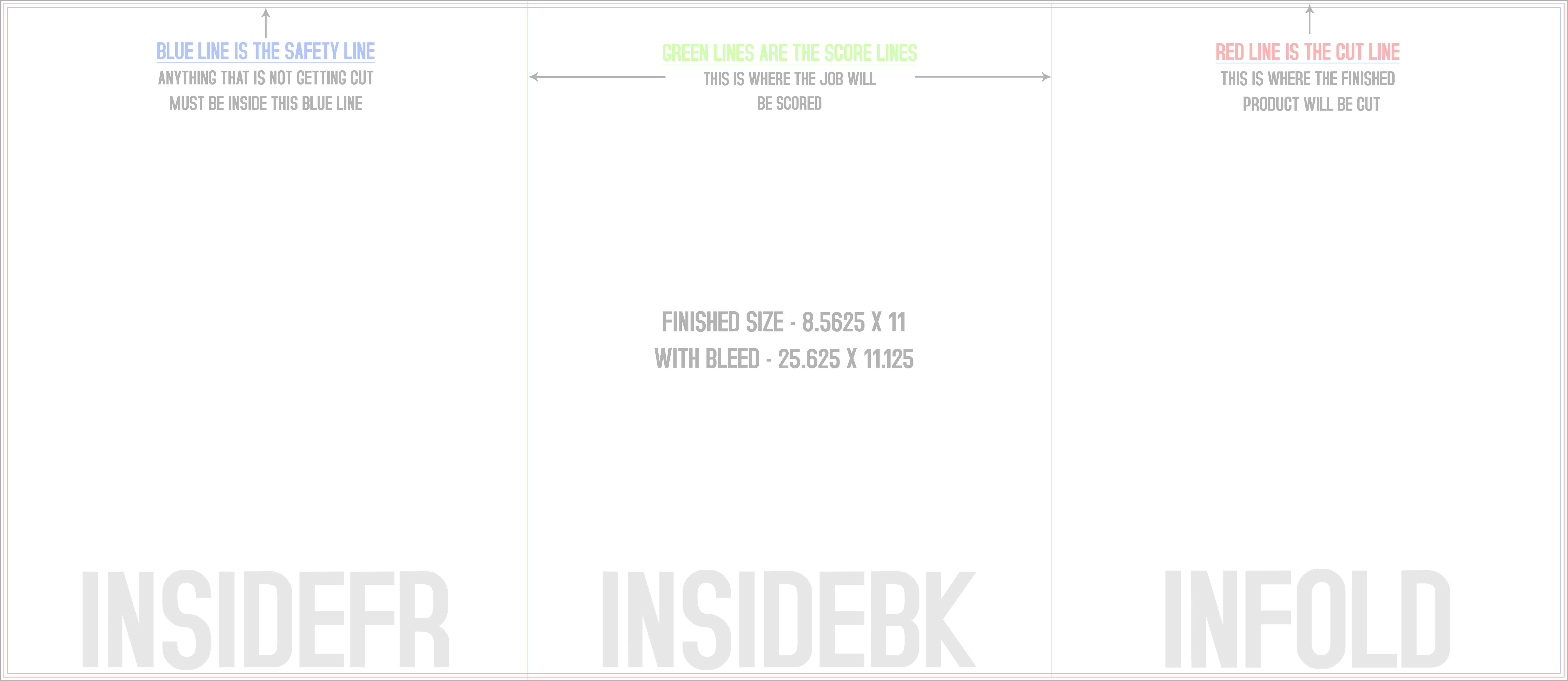 Sell Sheets 25.5" x 11" 6 Pages (Inside) template