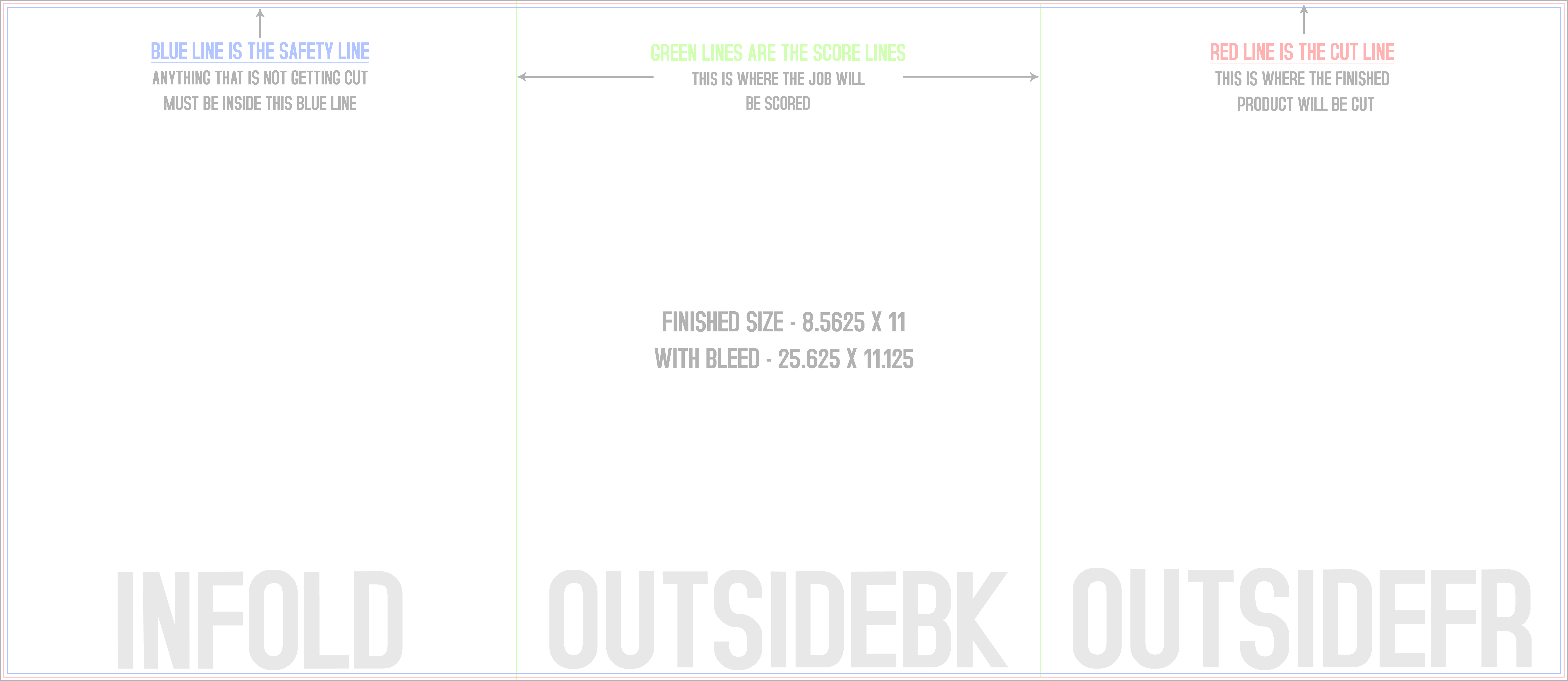 Sell Sheets 25.5" x 11" 6 Pages (Outside) template