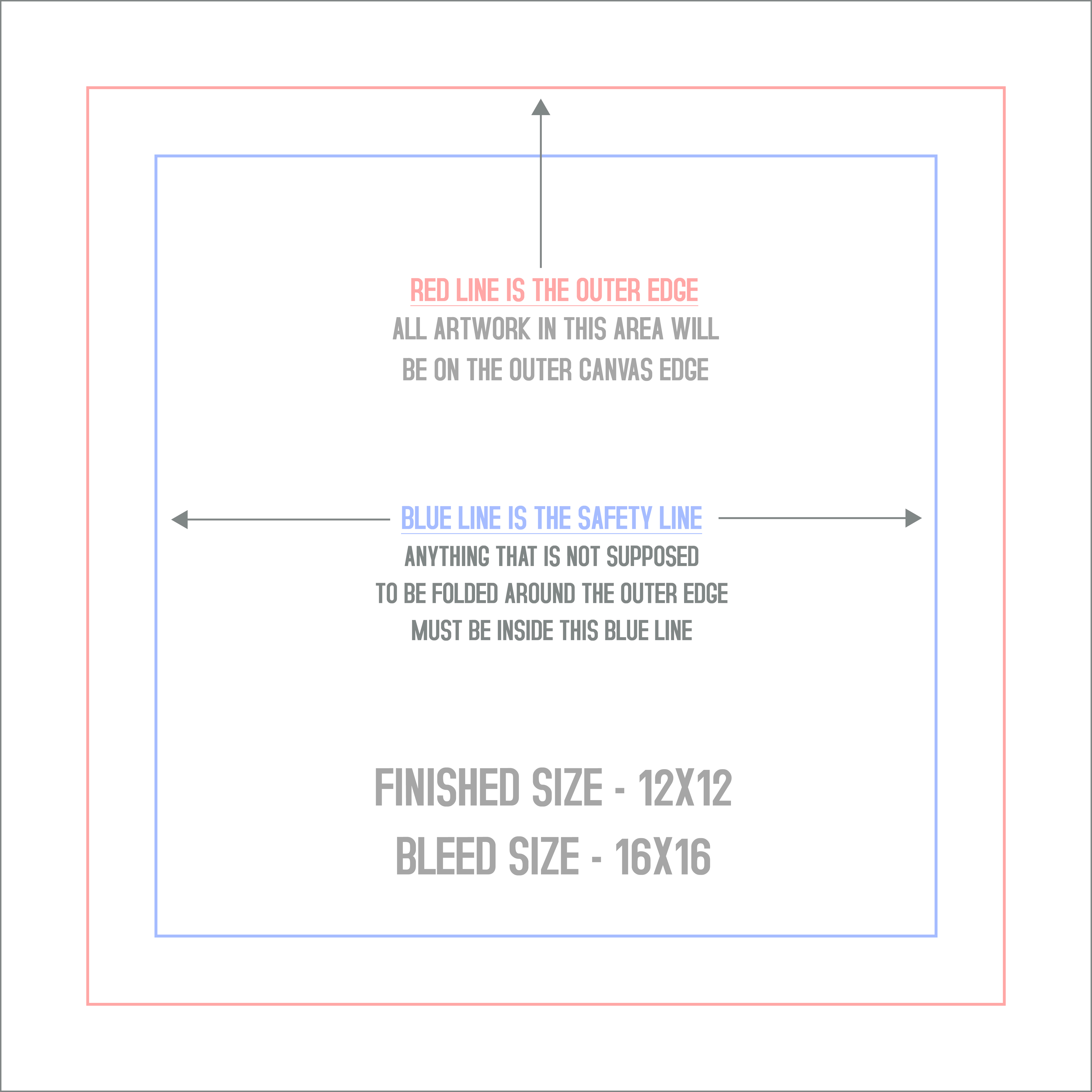 Signs & Banners 12" x 12" Mounted Canvas Square template