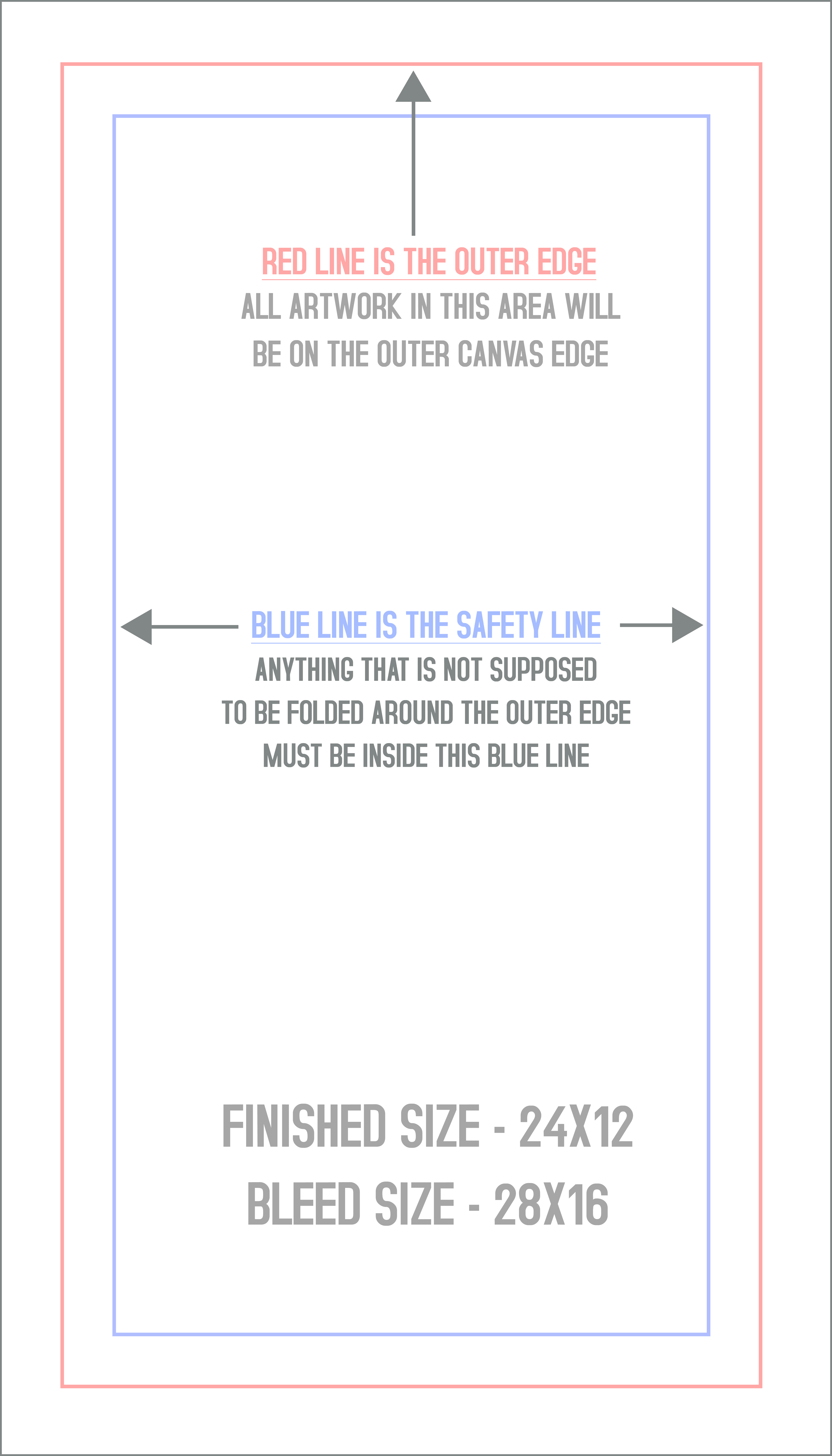 Signs & Banners 24" x 12" Mounted Canvas (Vertical) template