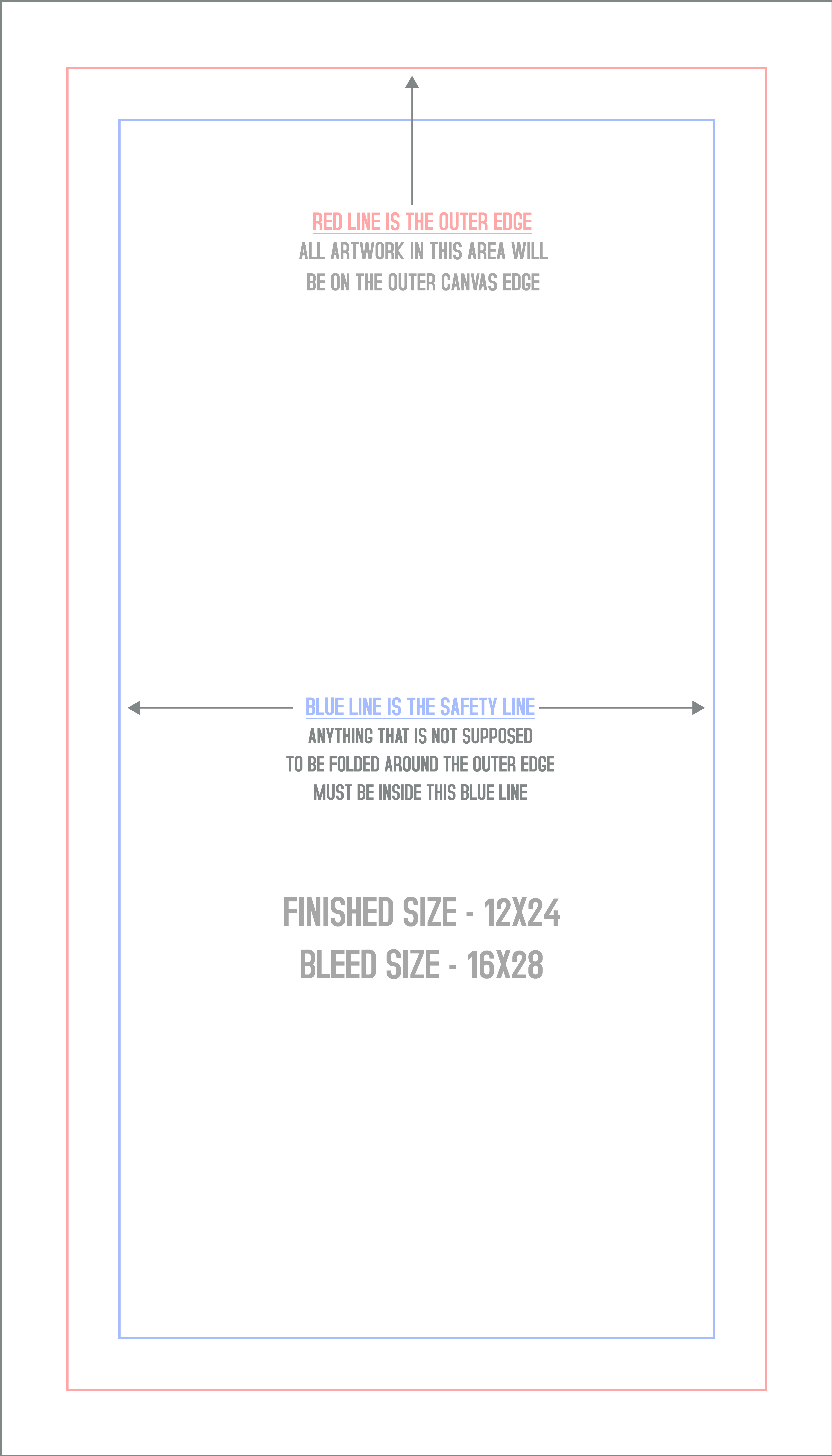 Signs & Banners 12" x 24" Mounted Canvas (Vertical) template