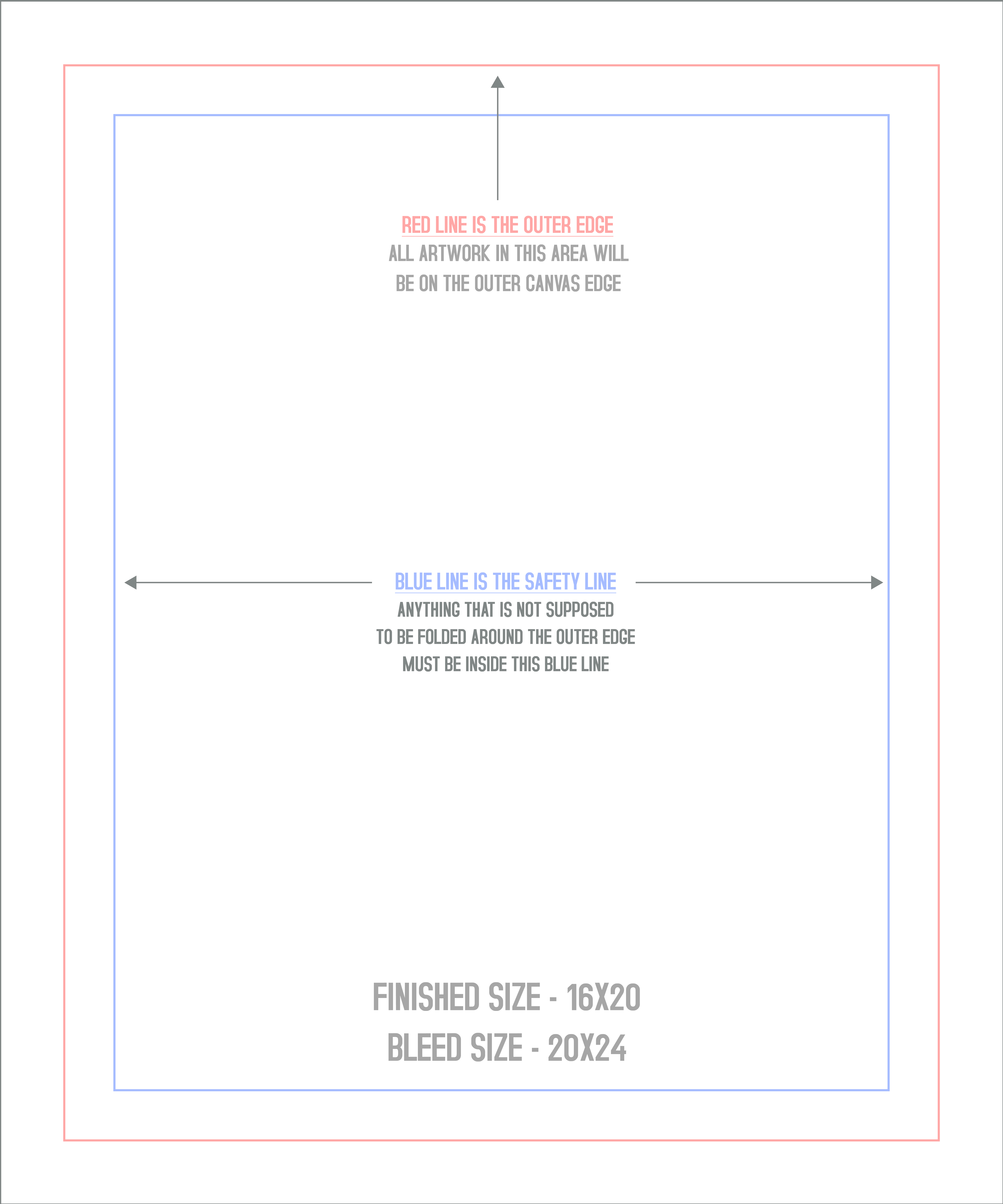 Signs & Banners 16" x 20" Mounted Canvas (Vertical) template