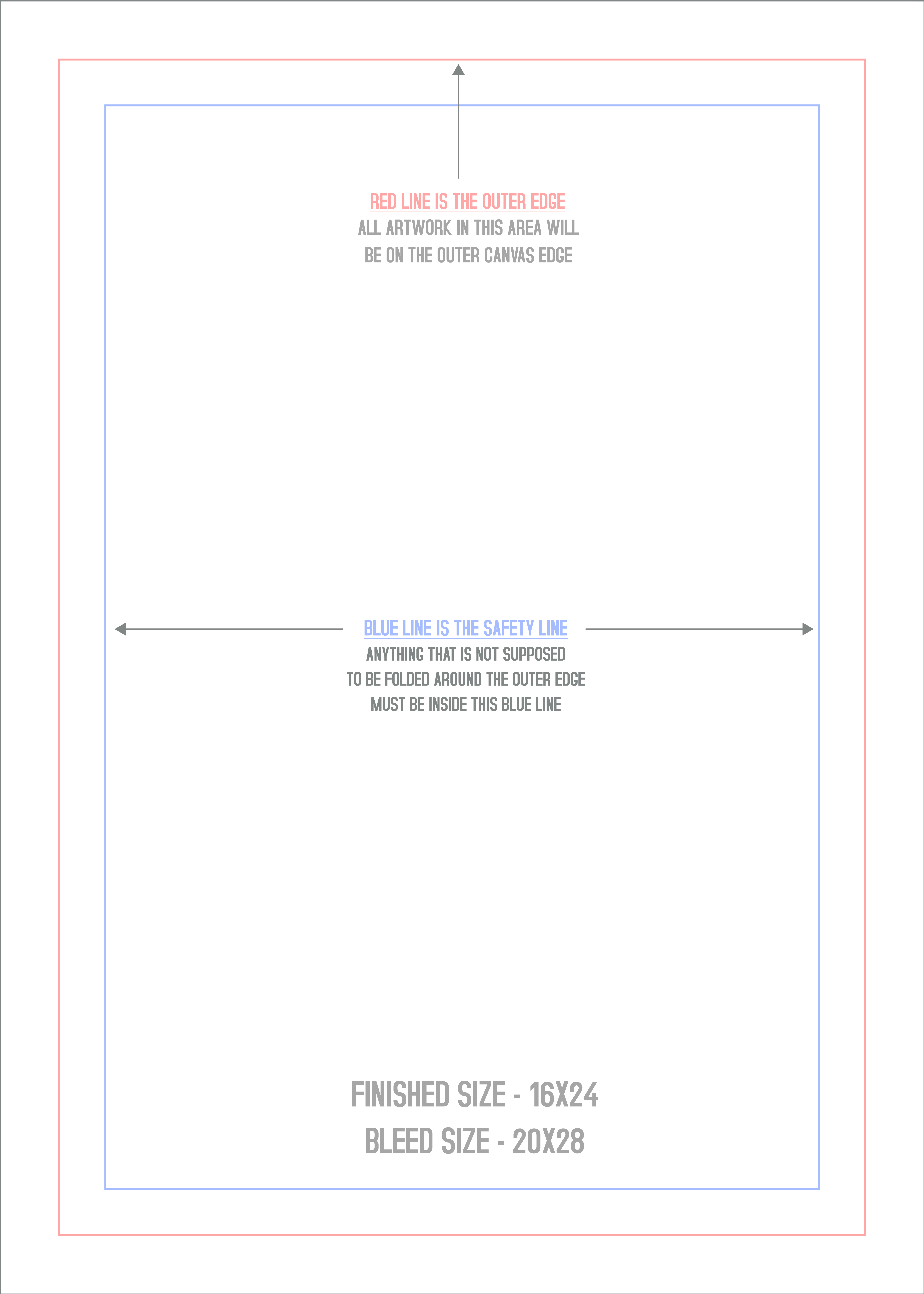Signs & Banners 16" x 24" Mounted Canvas (Vertical) template