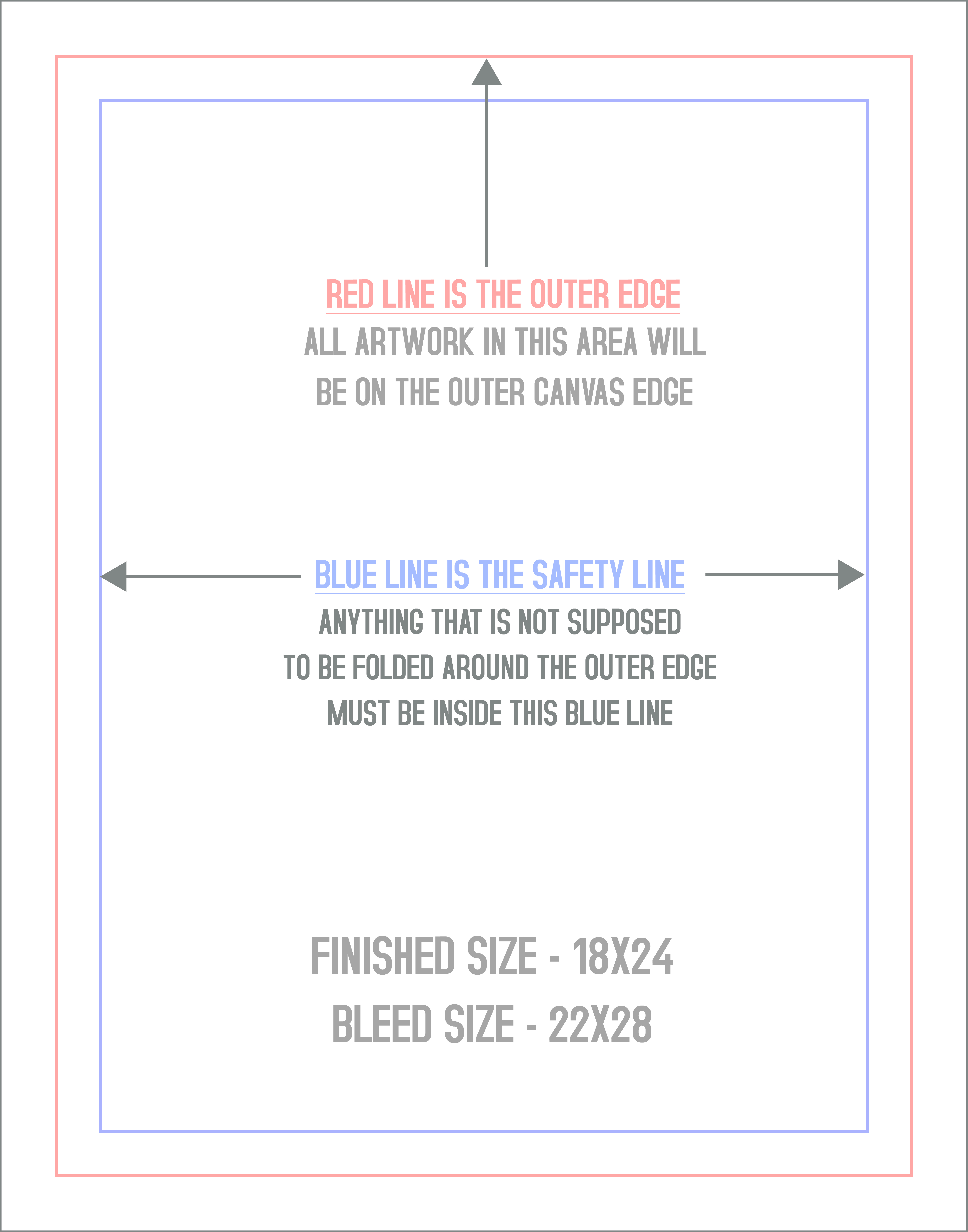 Signs & Banners 18" x 24" Mounted Canvas (Vertical) template