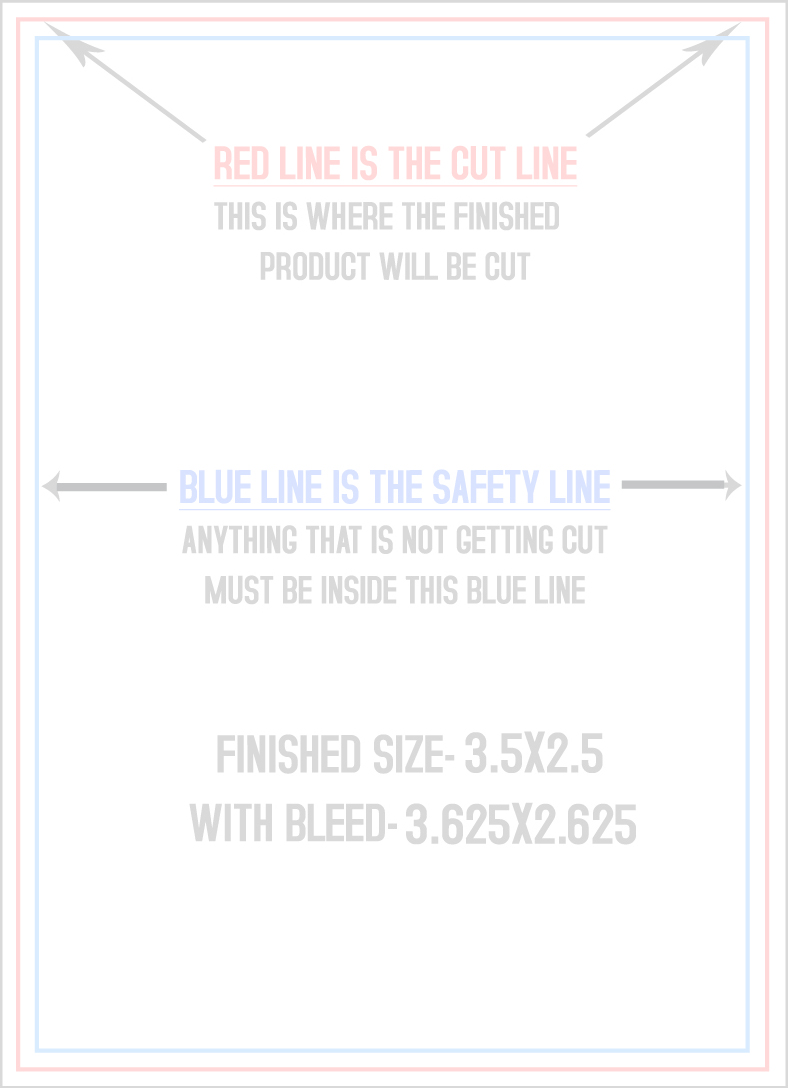 Trading Cards 2.5" x 3.5" Standard template